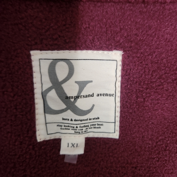 NWOT 1XL Amperstand Ave. Women's Oversized Fleece Jacket - Picture 3 of 5